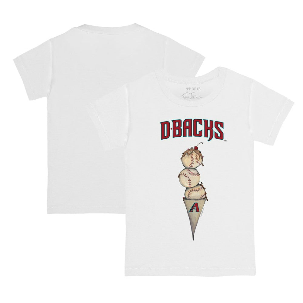 Arizona Diamondbacks Tiny Turnip Youth Triple Scoop T-Shirt - White - MLB on Sale