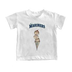 Seattle Mariners Tiny Turnip Youth Triple Scoop T-Shirt - White - MLB Discount