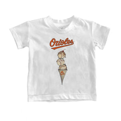 Baltimore Orioles Tiny Turnip Youth Triple Scoop T-Shirt - White - MLB on Sale