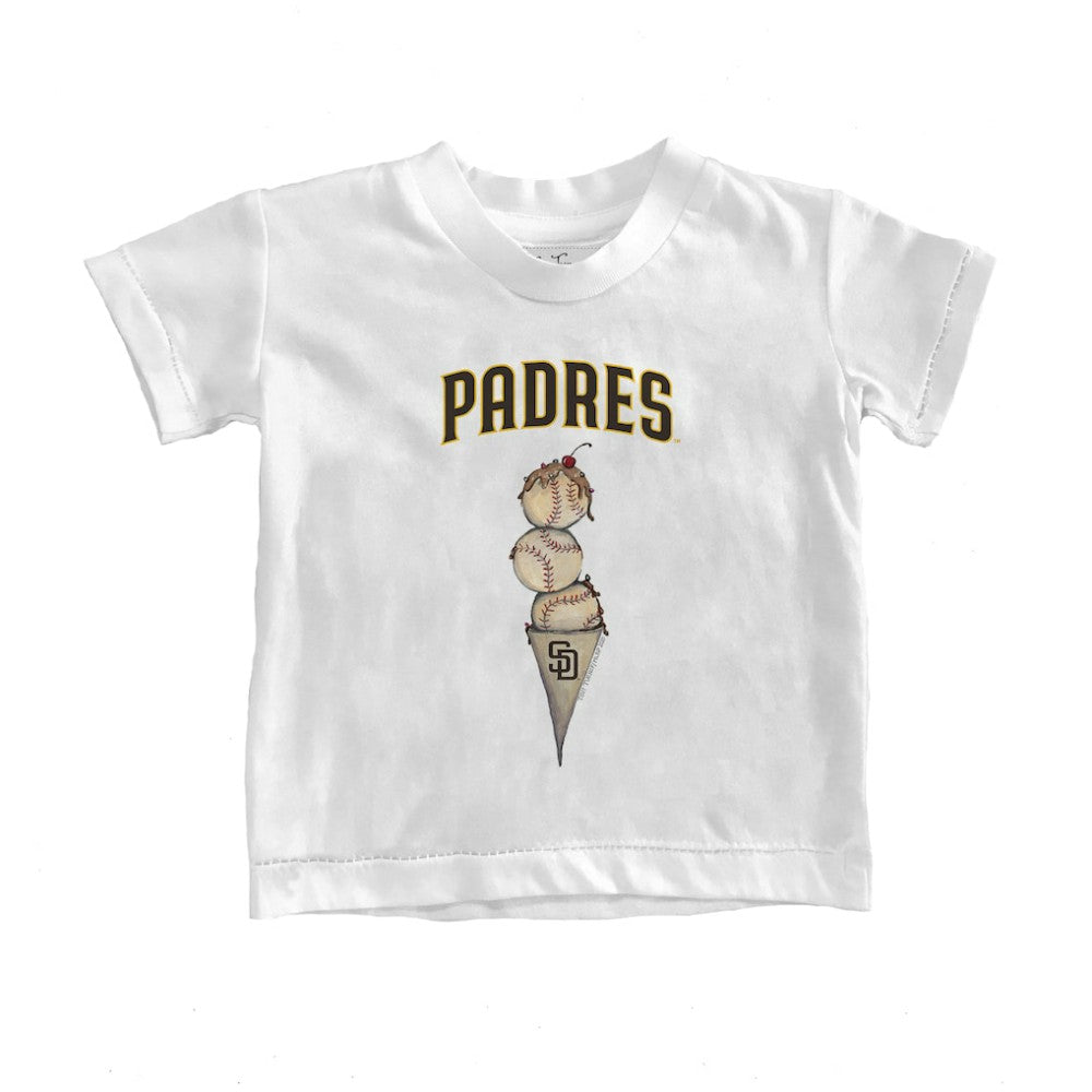 San Diego Padres Tiny Turnip Youth Triple Scoop T-Shirt - White - MLB Discount