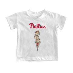 Philadelphia Phillies Tiny Turnip Youth Triple Scoop T-Shirt - White - MLB Online