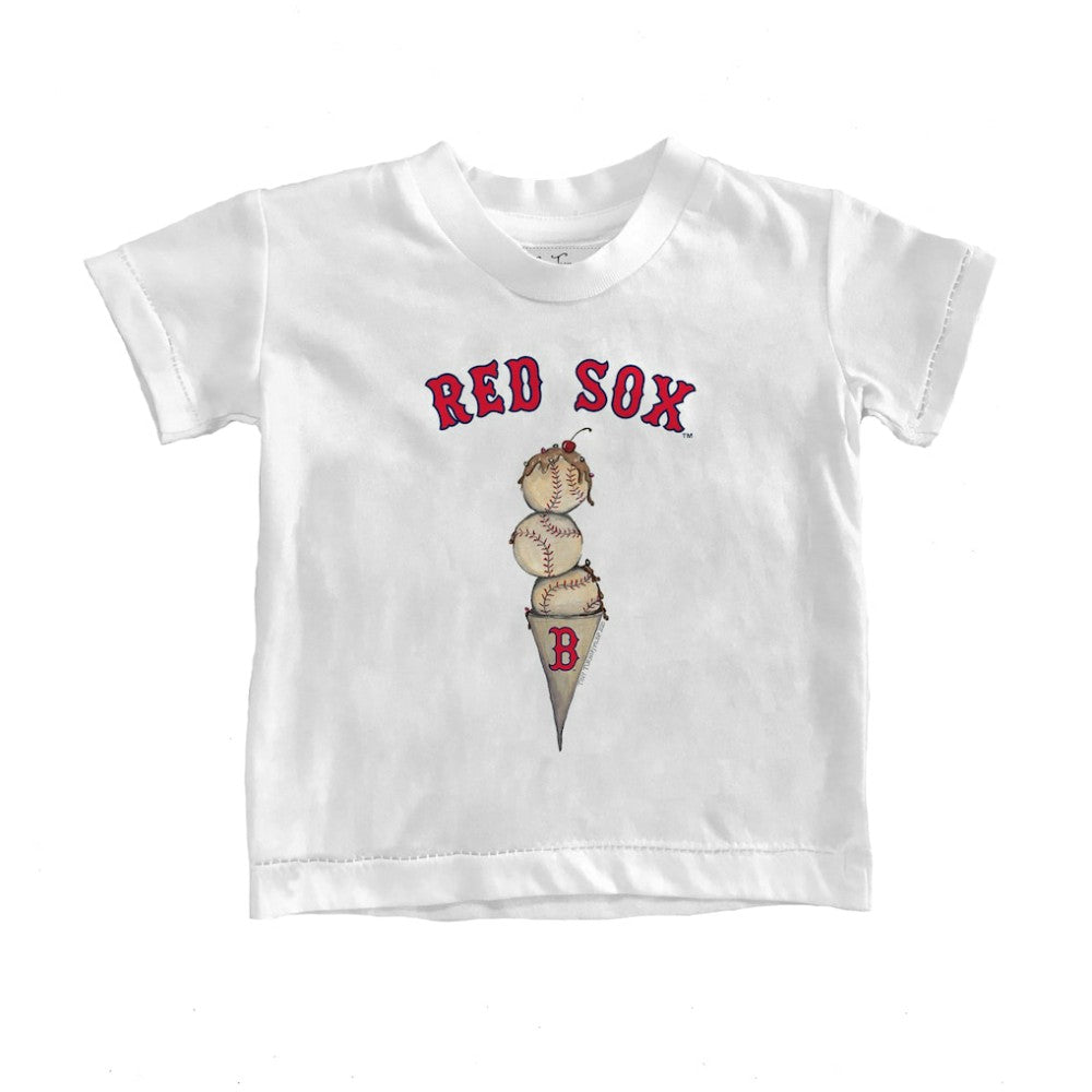 Boston Red Sox Tiny Turnip Youth Triple Scoop T-Shirt - White - MLB Online
