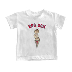 Boston Red Sox Tiny Turnip Youth Triple Scoop T-Shirt - White - MLB Online