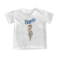 Kansas City Royals Tiny Turnip Youth Triple Scoop T-Shirt - White - MLB Lifestyle