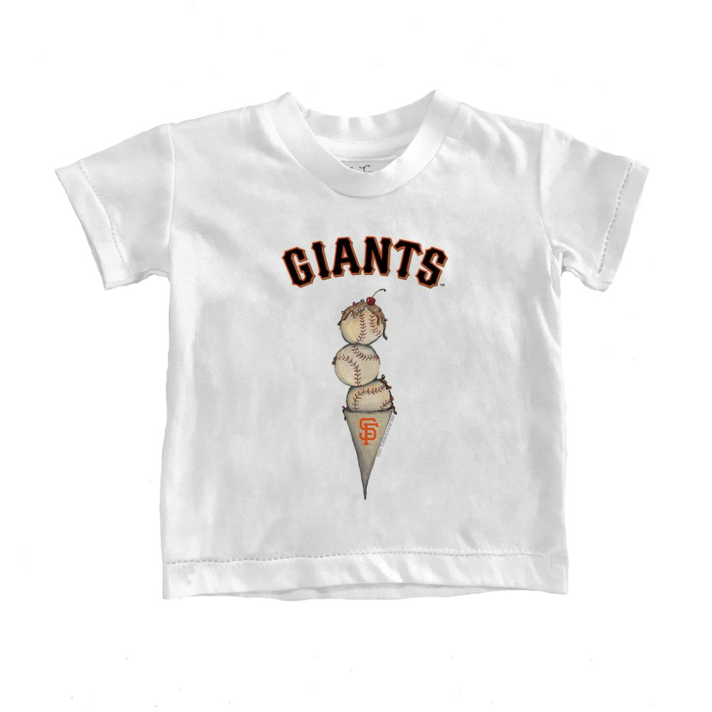 San Francisco Giants Tiny Turnip Youth Triple Scoop T-Shirt - White - MLB Discount