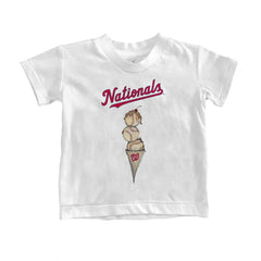 Washington Nationals Tiny Turnip Youth Triple Scoop T-Shirt - White - MLB Discount