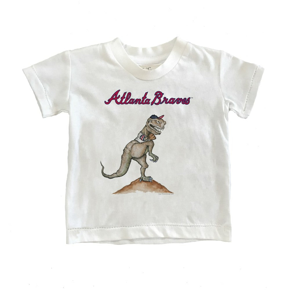 Atlanta Braves Tiny Turnip Youth TT Rex T-Shirt - White - MLB on Sale