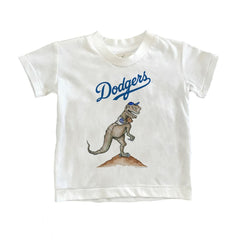 Los Angeles Dodgers Tiny Turnip Youth TT Rex T-Shirt - White - MLB Online