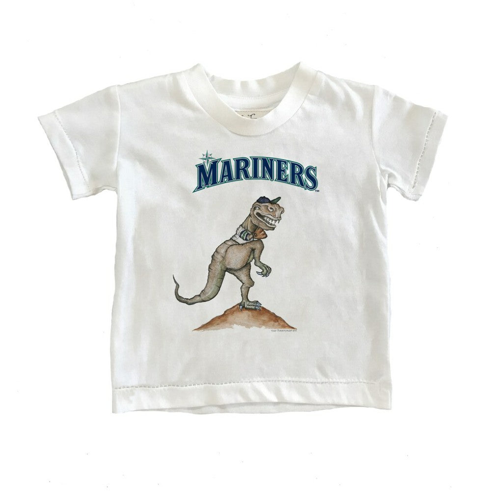 Seattle Mariners Tiny Turnip Youth TT Rex T-Shirt - White - MLB Sale