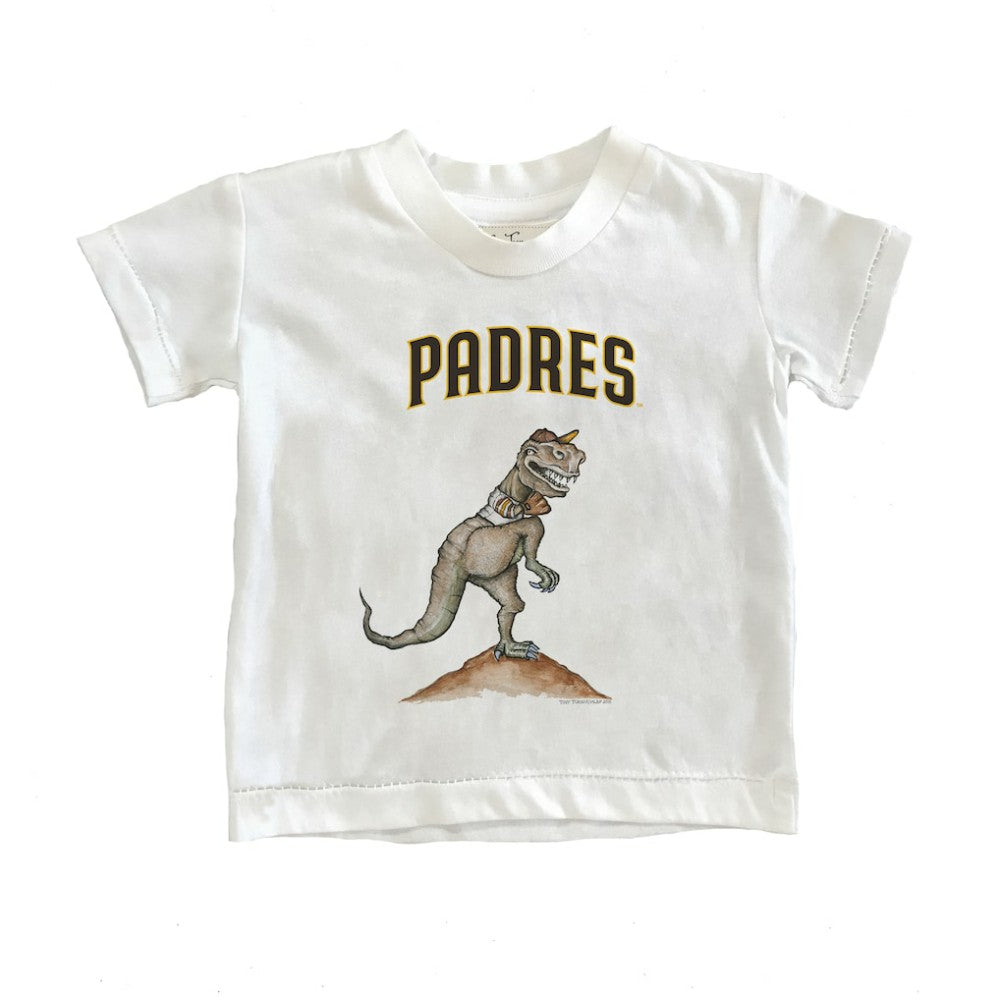 San Diego Padres Tiny Turnip Youth TT Rex T-Shirt - White - MLB on Sale