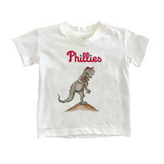 Philadelphia Phillies Tiny Turnip Youth TT Rex T-Shirt - White - MLB Discount