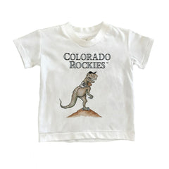 Colorado Rockies Tiny Turnip Youth TT Rex T-Shirt - White - MLB Discount