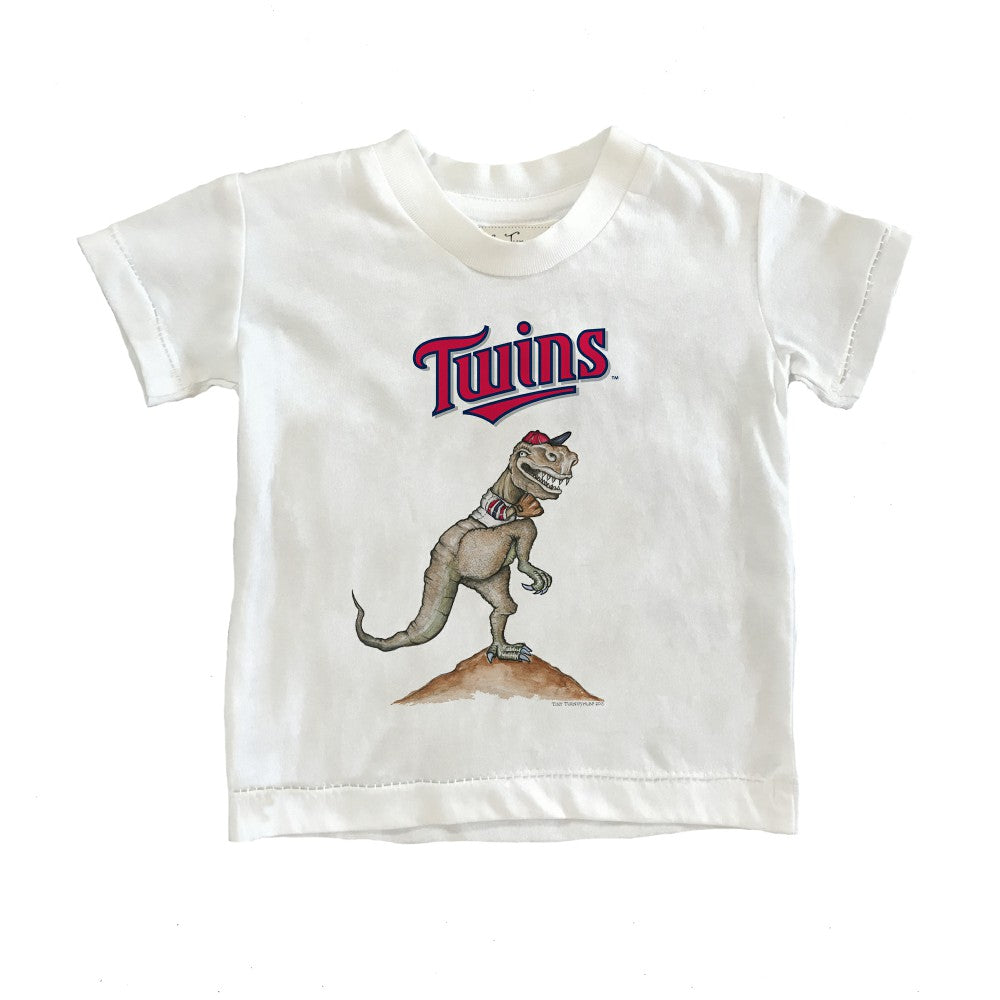 Minnesota Twins Tiny Turnip Youth TT Rex T-Shirt - White - MLB Discount