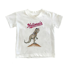 Washington Nationals Tiny Turnip Youth TT Rex T-Shirt - White - MLB Lifestyle