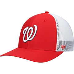 Washington Nationals '47 Primary Logo Trucker Snapback Hat - Red/White - 47 brand Online