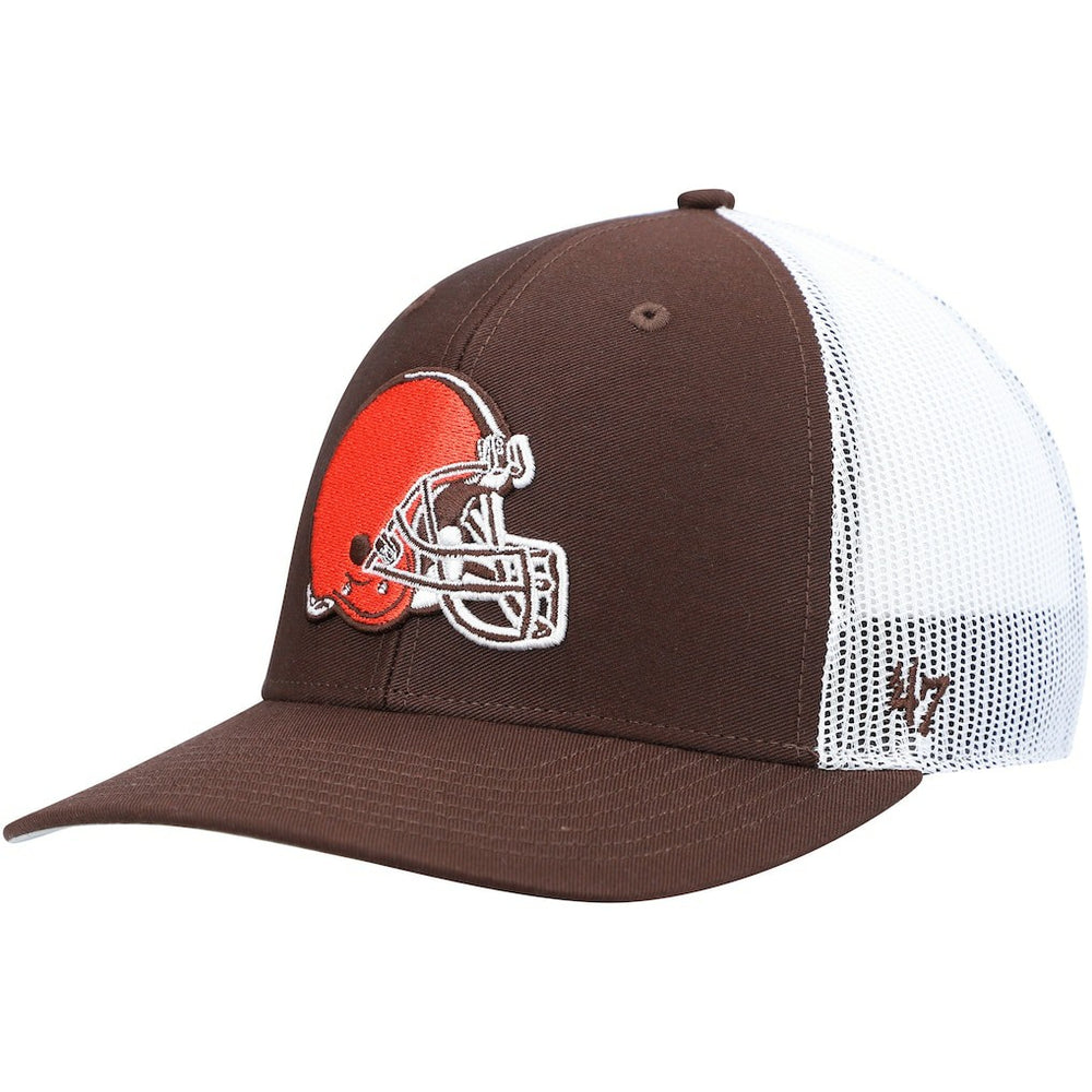47 brand Cleveland Browns '47 Trucker Snapback Hat Brown/White