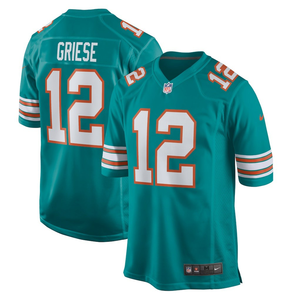Nike Bob Griese Miami Dolphins Retired Player Jersey Aqua