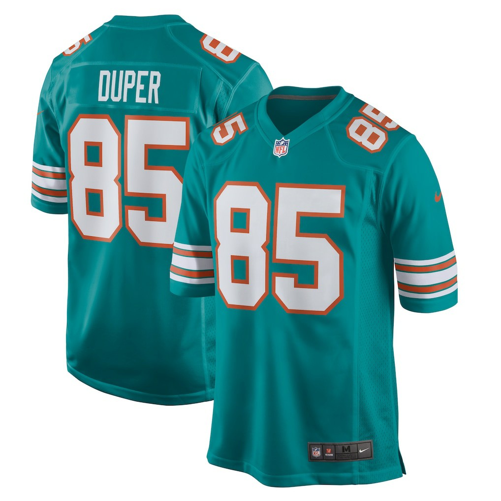 Nike Mark Duper Miami Dolphins Retired Player Jersey Aqua