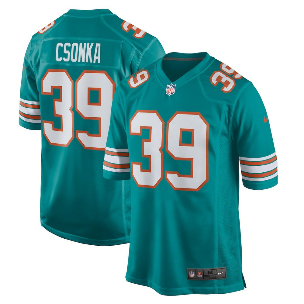 Nike Larry Csonka Miami Dolphins Retired Player Jersey Aqua