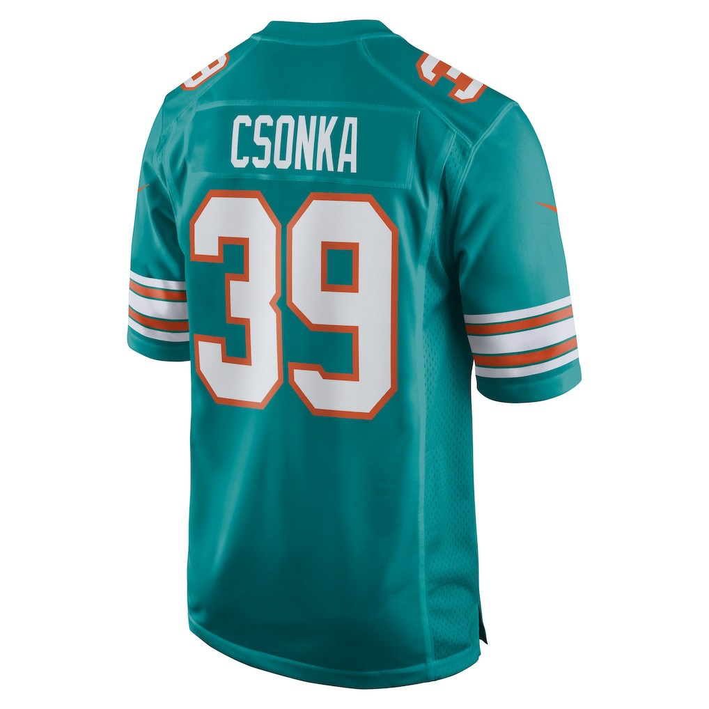 Nike Larry Csonka Miami Dolphins Retired Player Jersey Aqua