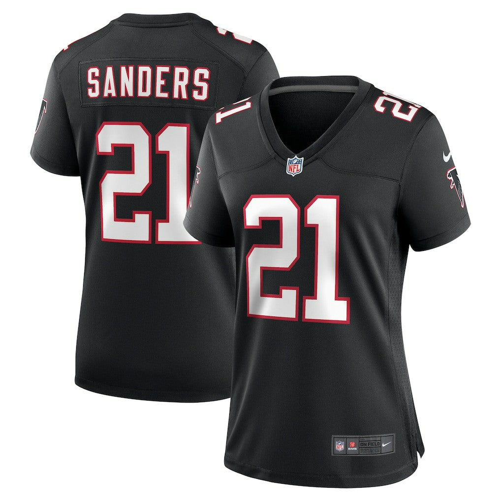 Nike Deion Sanders Atlanta Falcons Women's Alternate Retired Player Game Jersey Black