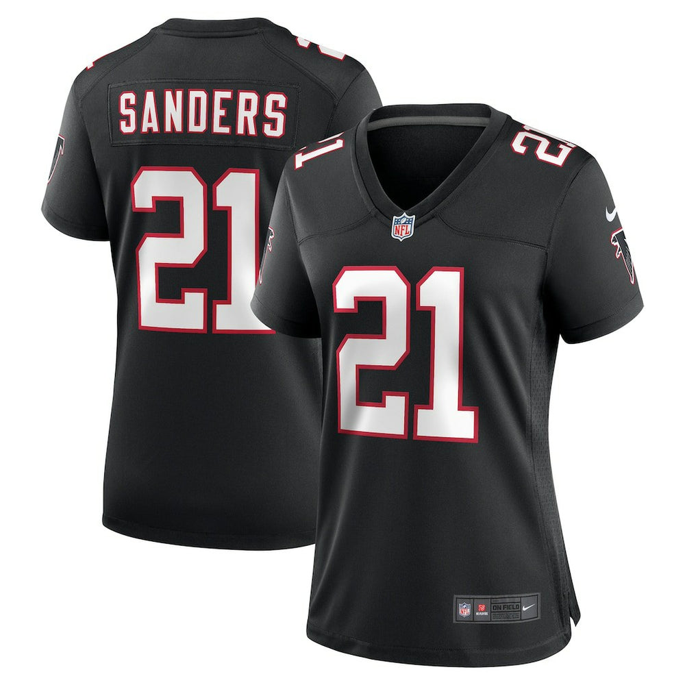 Nike Deion Sanders Atlanta Falcons Women's Alternate Retired Player Game Jersey Black