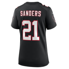 Nike Deion Sanders Atlanta Falcons Women's Alternate Retired Player Game Jersey Black