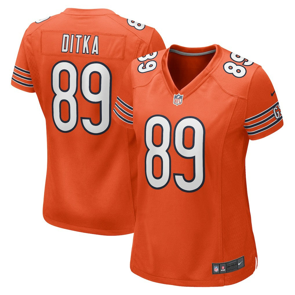 Nike Mike Ditka Chicago Bears Women's Retired Player Jersey Orange