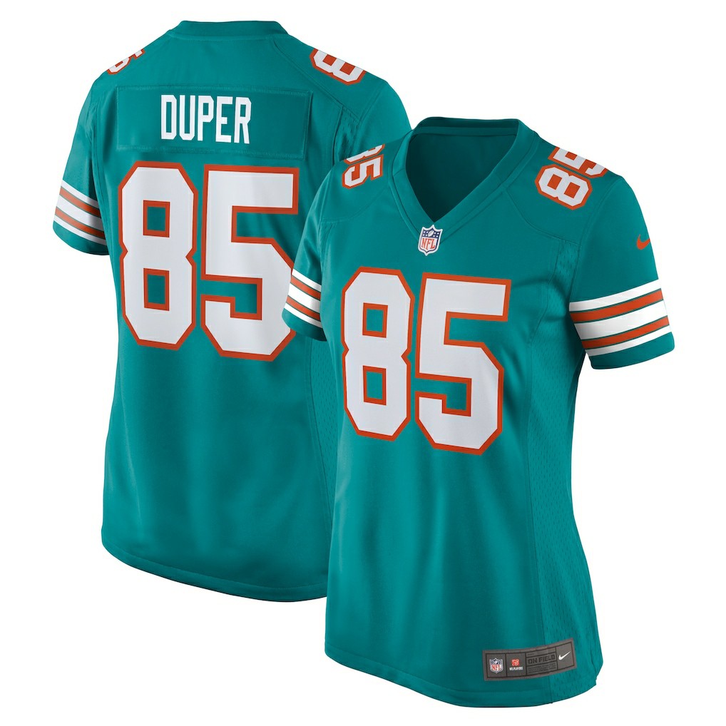 Nike Mark Duper Miami Dolphins Women's Retired Player Jersey Aqua