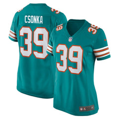 Nike Larry Csonka Miami Dolphins Women's Retired Player Jersey Aqua