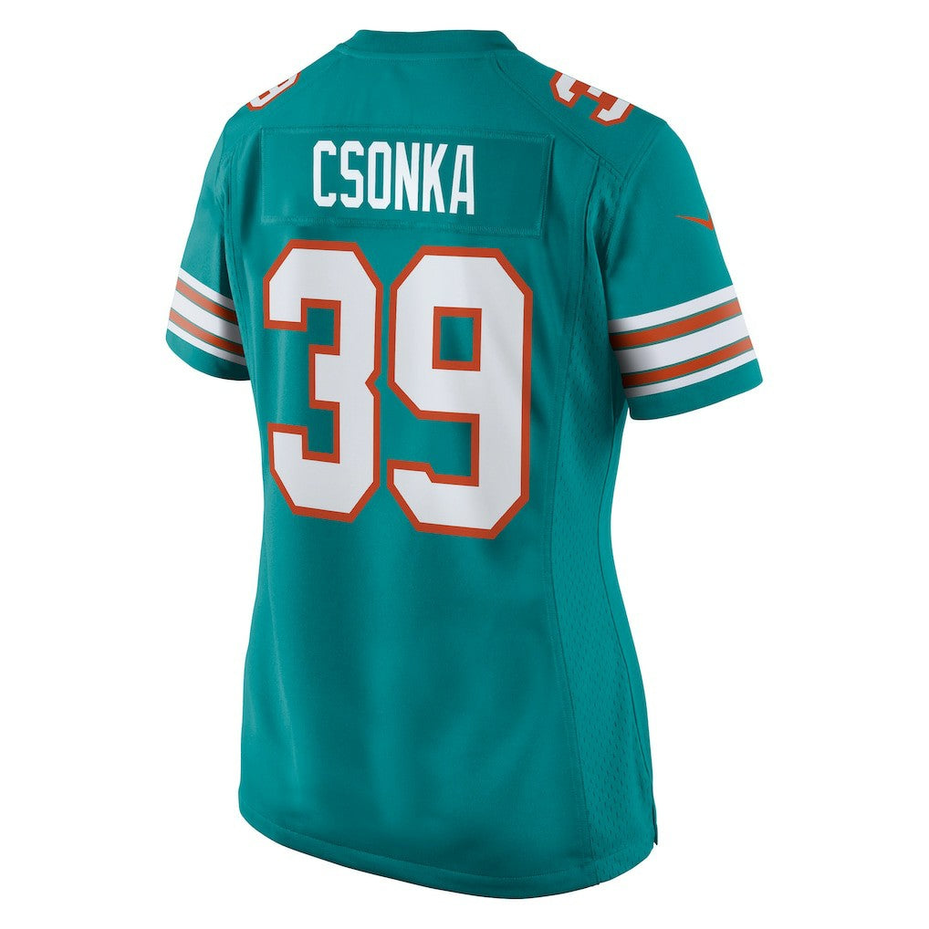 Nike Larry Csonka Miami Dolphins Women's Retired Player Jersey Aqua