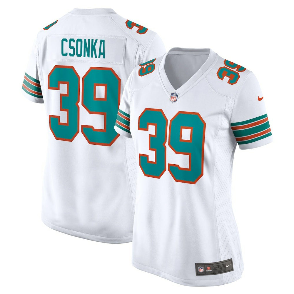 Nike Larry Csonka Miami Dolphins Women's Retired Player Jersey White