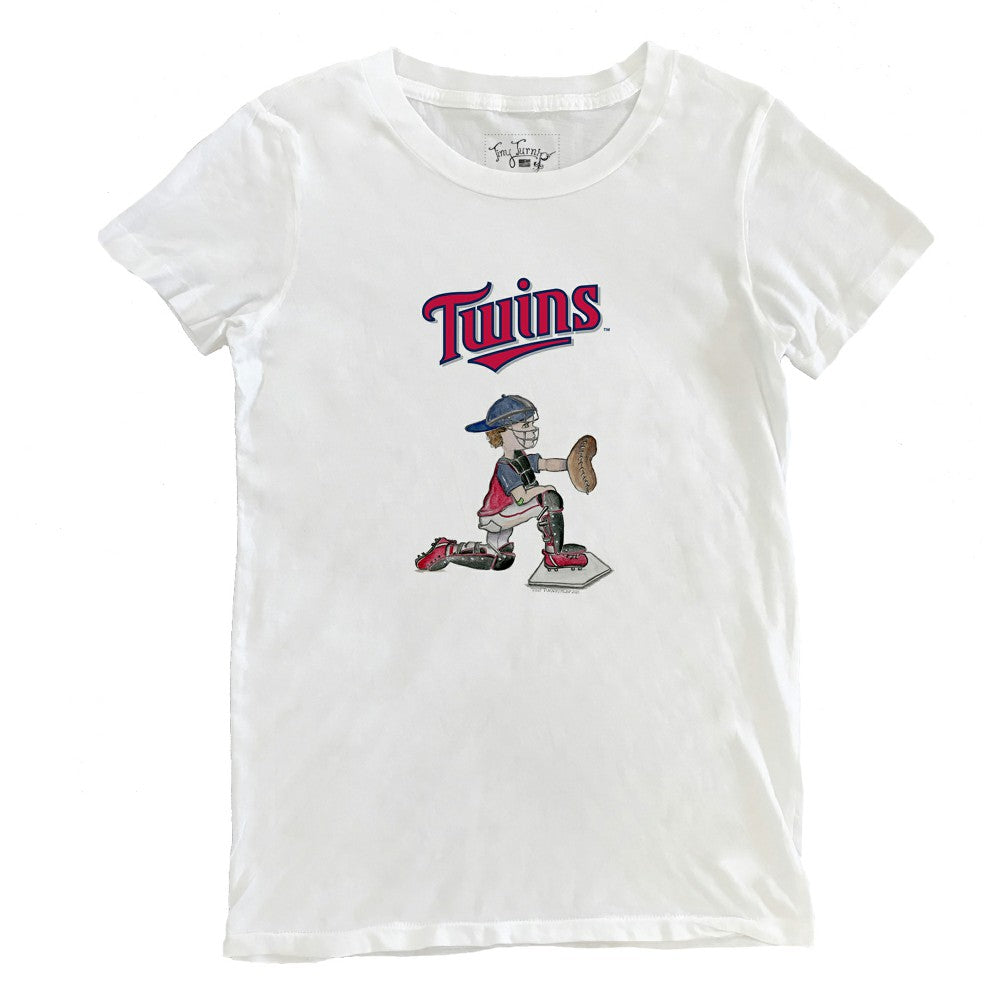Minnesota Twins Tiny Turnip Women's Caleb the Catcher T-Shirt - White - MLB Discount