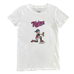 Minnesota Twins Tiny Turnip Women's Caleb the Catcher T-Shirt - White - MLB Discount