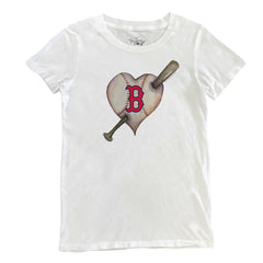 Boston Red Sox Tiny Turnip Women's Heart Bat T-Shirt - White - MLB Online