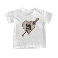 San Diego Padres Tiny Turnip Youth Heart Bat T-Shirt - White - MLB Online