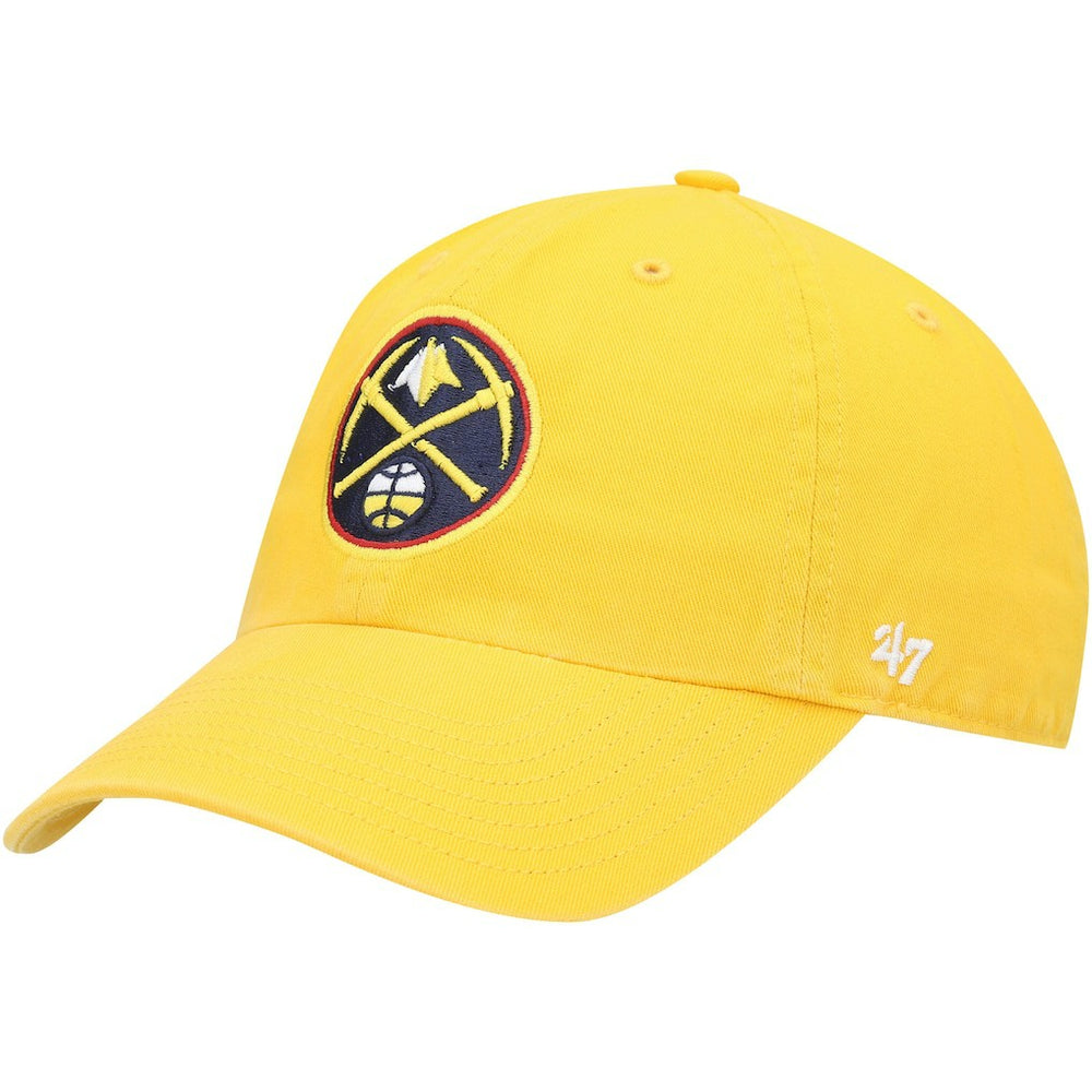 Denver Nuggets '47 Core Logo Clean Up Adjustable Hat for sale Gold | 47 brand Lifestyle