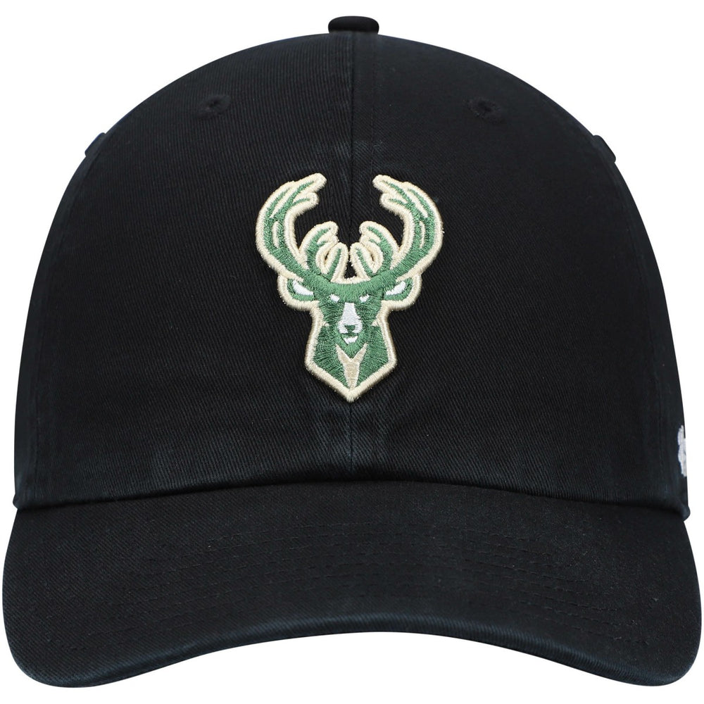Milwaukee Bucks '47 Core Logo Clean Up Adjustable Hat Black | 47 brand outlet