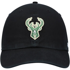 Milwaukee Bucks '47 Core Logo Clean Up Adjustable Hat Black | 47 brand outlet