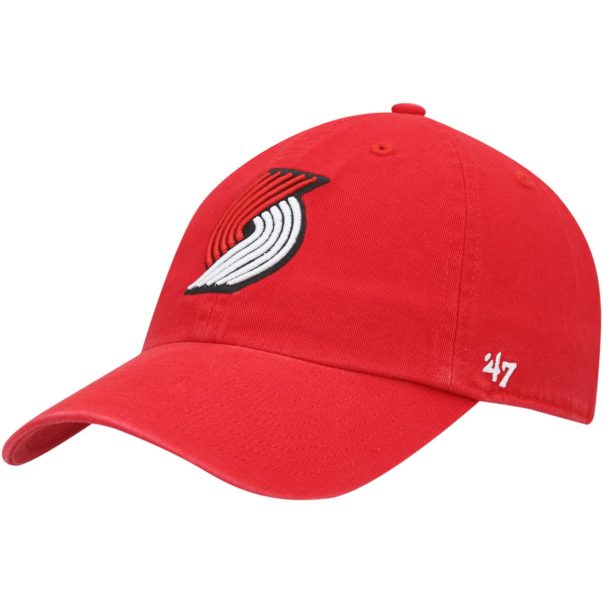 Portland Trail Blazers '47 Core Logo Clean Up Adjustable Hat Red | 47 brand
