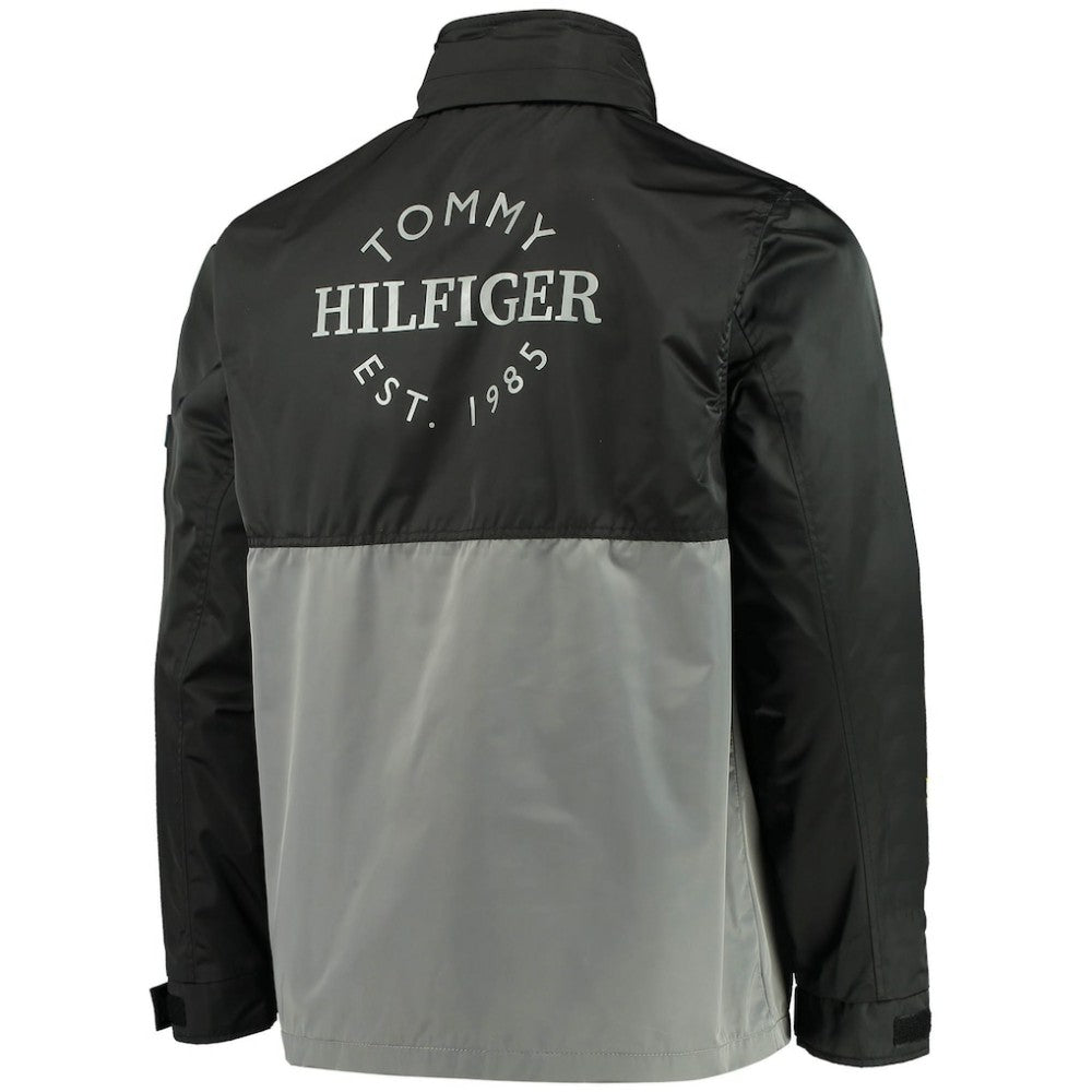 Philadelphia Flyers Tommy Hilfiger Anorak Quarter-Zip Hoodie Jacket - Black/Gray - NHL 4271043