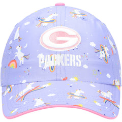 47 brand Green Bay Packers '47 Girls Preschool Unicorn Clean Up Adjustable Hat Purple