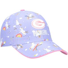 47 brand Green Bay Packers '47 Girls Preschool Unicorn Clean Up Adjustable Hat Purple