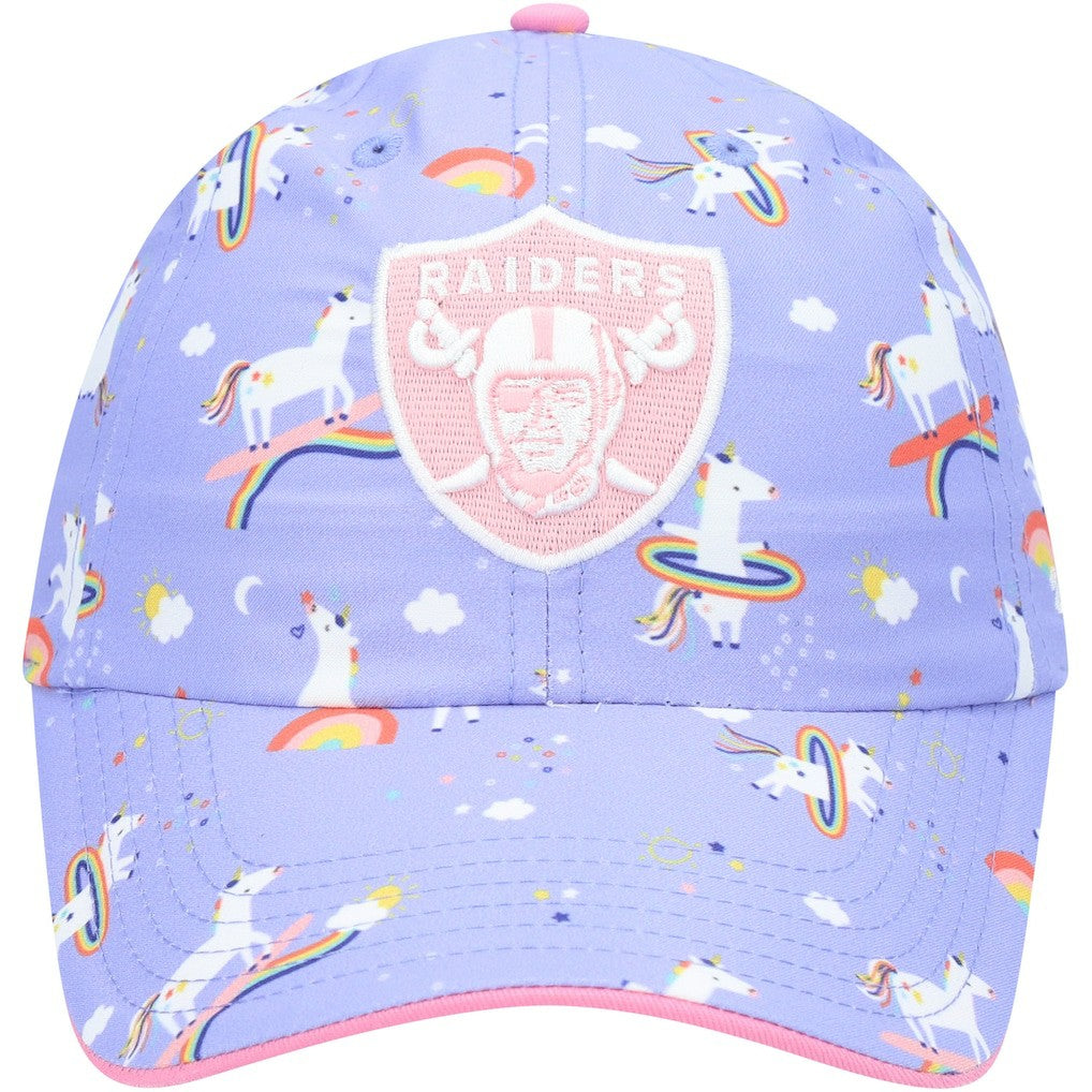 47 brand Las Vegas Raiders '47 Girls Preschool Unicorn Clean Up Adjustable Hat Purple