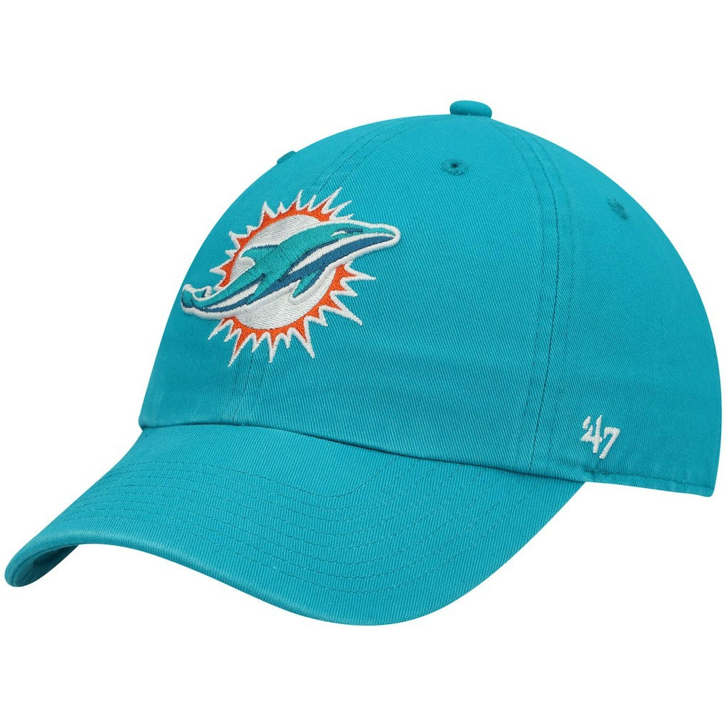 47 brand Miami Dolphins '47 Youth Logo Clean Up Adjustable Hat Aqua