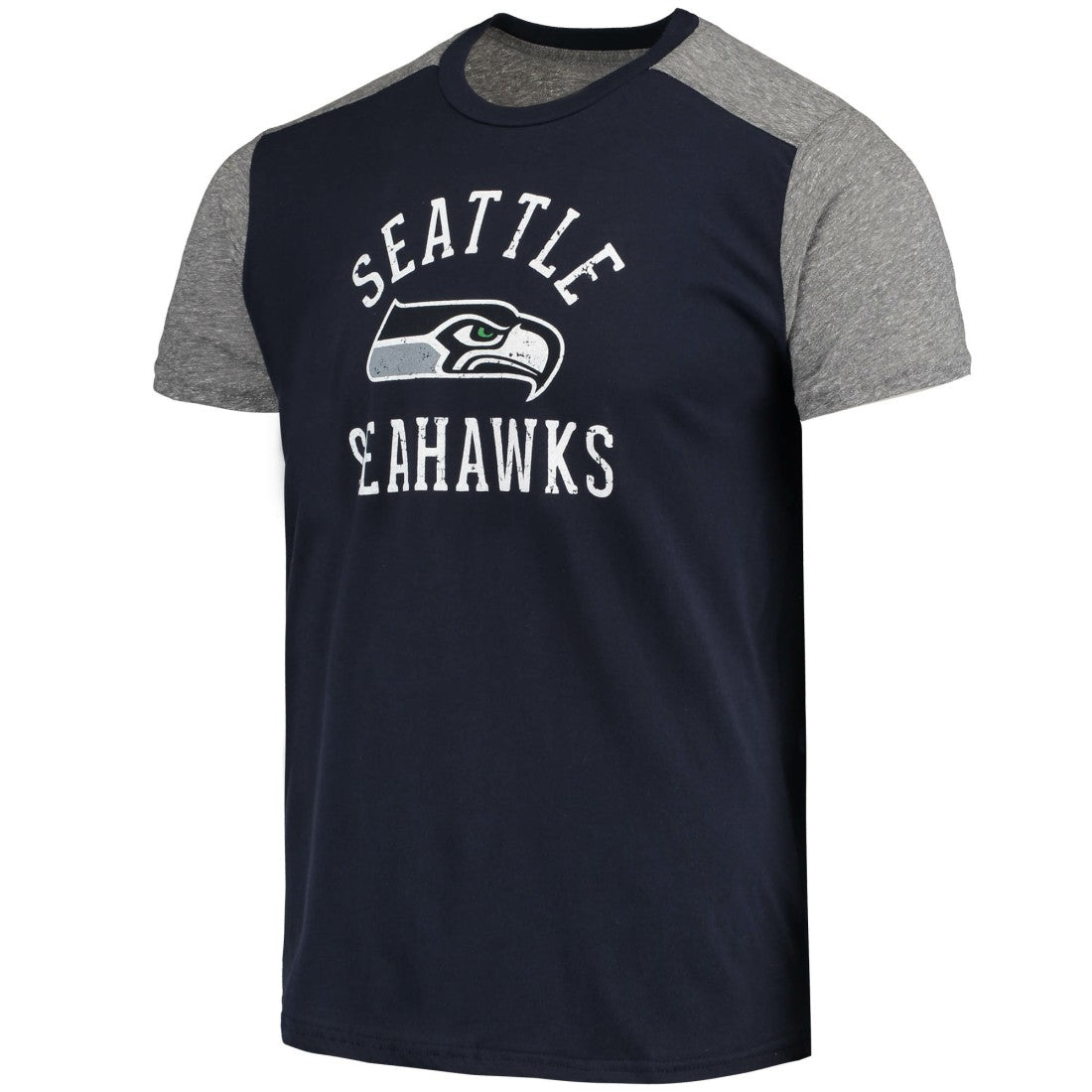Seattle Seahawks Majestic Threads Field Goal Slub T-Shirt College Navy/Gray