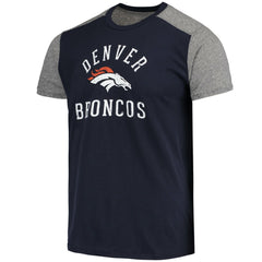 Denver Broncos Majestic Threads Field Goal Slub T-Shirt Navy/Gray