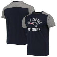 New England Patriots Majestic Threads Field Goal Slub T-Shirt Navy/Gray