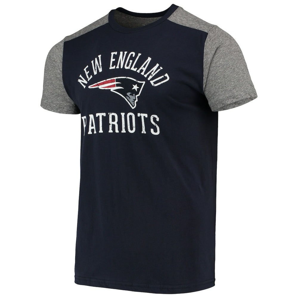 New England Patriots Majestic Threads Field Goal Slub T-Shirt Navy/Gray