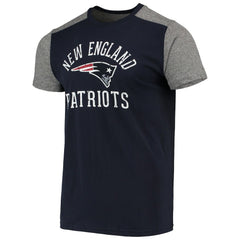 New England Patriots Majestic Threads Field Goal Slub T-Shirt Navy/Gray